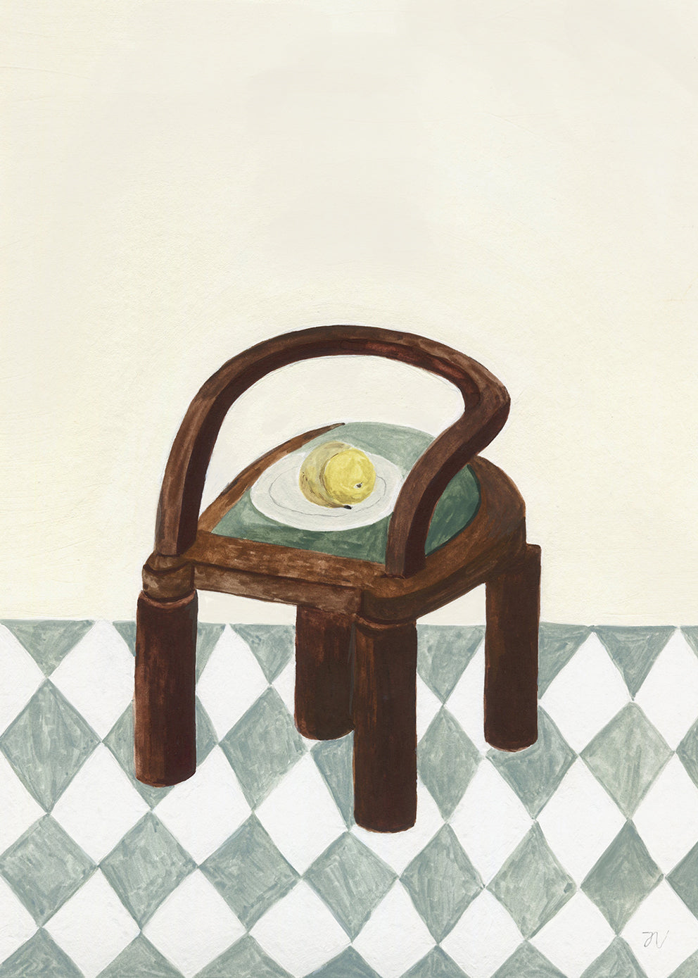 Poster by Isabelle Vandeplassche - Chair with fruit