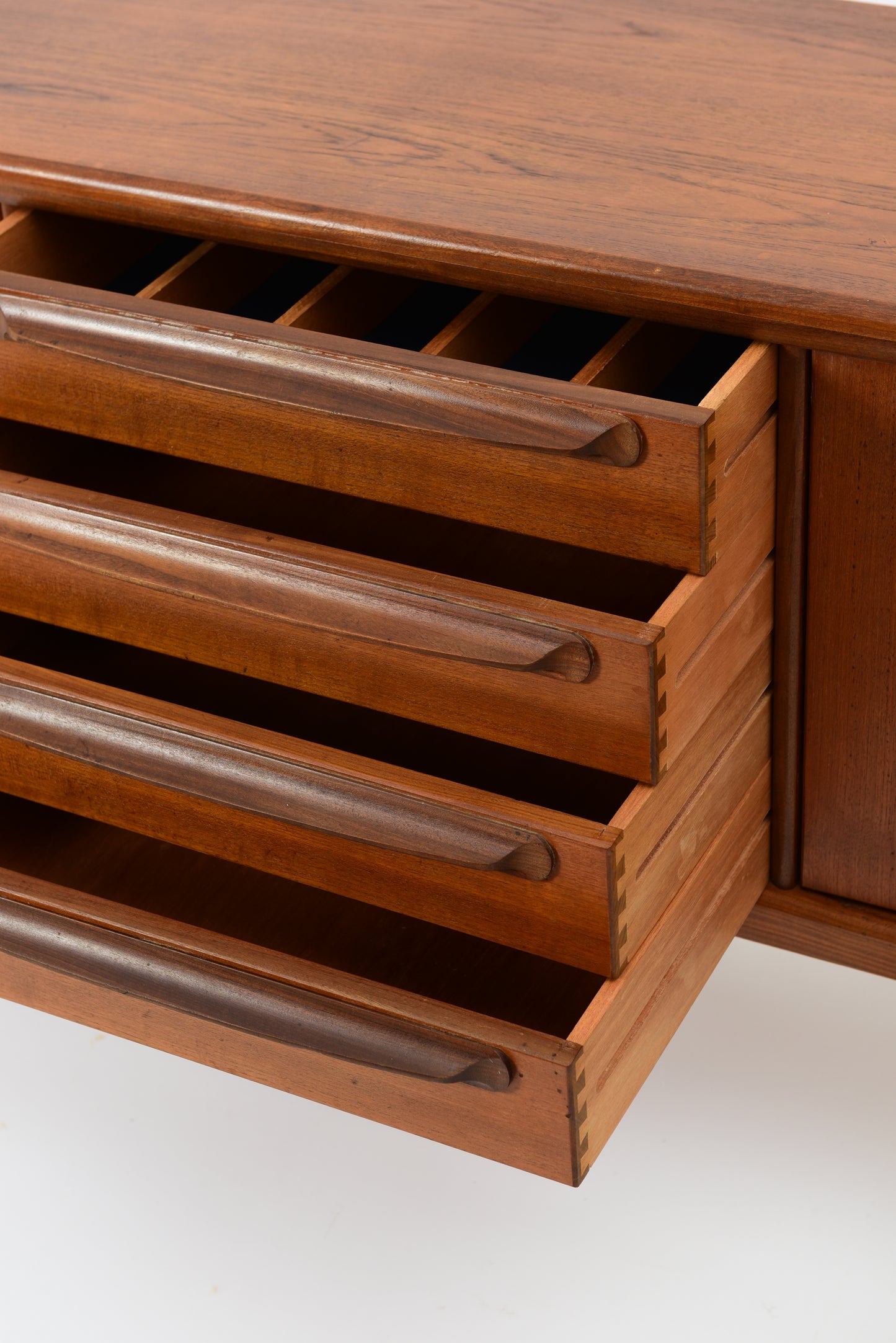 Mid-Century Spacious Sideboard-Teak Wood by John Herbert