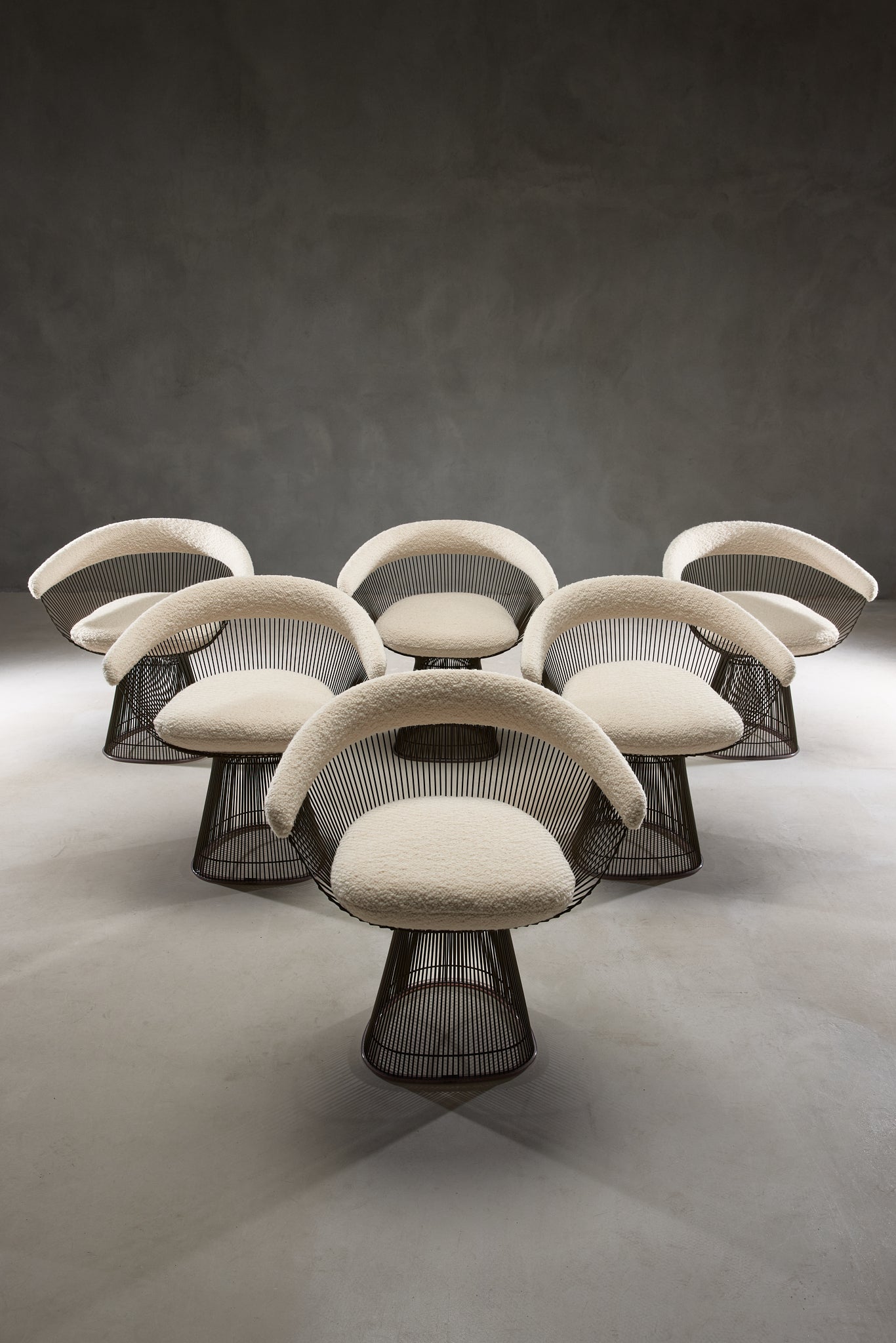 Set of 6 Warren Platner Chairs, Production Knoll