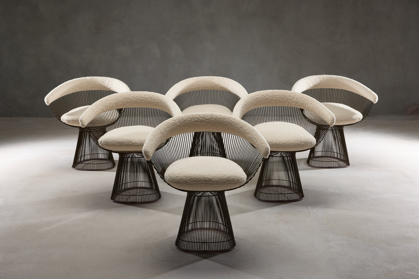 Set of 6 Warren Platner Chairs, Production Knoll